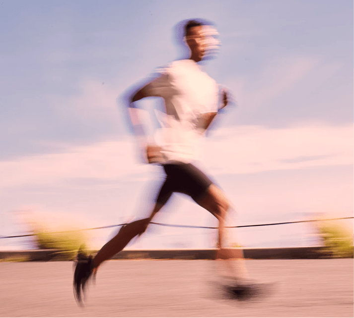 Man running with V14